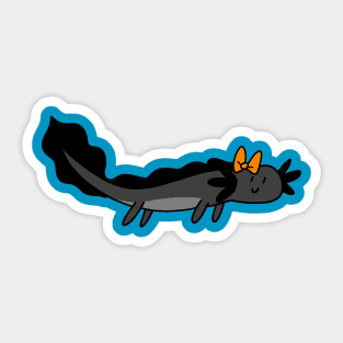 Cute Melanoid Axolotl Sticker